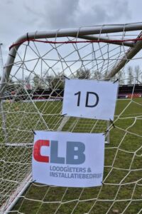 Veld 1D gesponsord door CLB Loodgieters en Installatiebedrijf