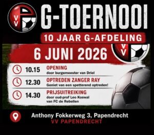 Programma G-toernooi is bekend