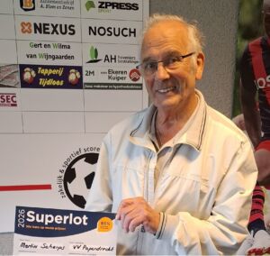 Martin Scherps met Superlot van de Grote Clubactie 2026